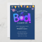 Halloween Blue Themed Baby Dusche Niedliches Party Einladung (Vorderseite)