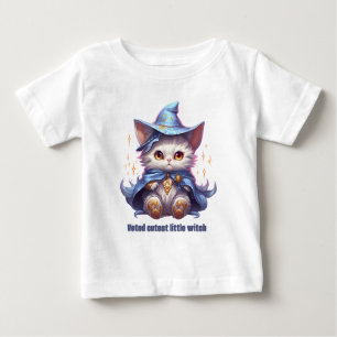 Halloween Blue Witte Kitten Baby T-shirt