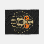 Halloween Bluetick Coonhound Dog With Pumpkin Gles Fleecedecke (Vorderseite (Horizontal))