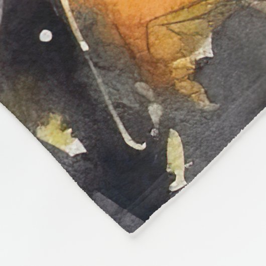 Halloween Bluetick Coonhound mit Pumpkins Beängsti Fleecedecke (Ecke)