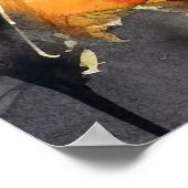 Halloween Bluetick Coonhound mit Pumpkins Beängsti Poster (Ecke)