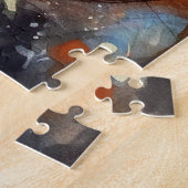 Halloween Bluetick Coonhound mit Pumpkins Beängsti Puzzle (Seite)