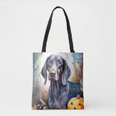 Halloween Bluetick Coonhound mit Pumpkins Beängsti Tasche (Vorderseite)
