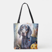 Halloween Bluetick Coonhound mit Pumpkins Beängsti Tasche (Rückseite)