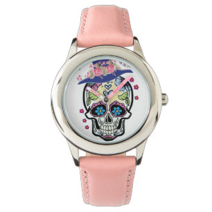Halloween Blume Skull Armbanduhr