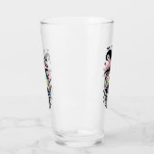 Halloween Blume Skull Glas (Links)