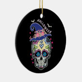Halloween Blume Skull Keramik Ornament (Rechts)