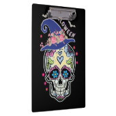 Halloween Blume Skull Klemmbrett (Rechts)