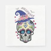 Halloween Blume Skull Serviette (Vorderseite)
