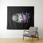 Halloween Blume Skull Wandteppich (Beispiel (Horizontal))