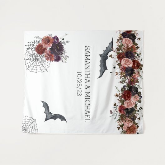 Halloween-Blume Wandteppich (Vorderseite (Horizontal))