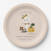 Halloween Blush Ghost Little Boo jedes Alter Gebur Pappteller (Vorderseite)