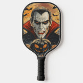 Halloween, blutdürstiger Vampir  Pickleball Schläger (Rückseite)