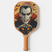 Halloween, blutdürstiger Vampir  Pickleball Schläger (Rückseite)