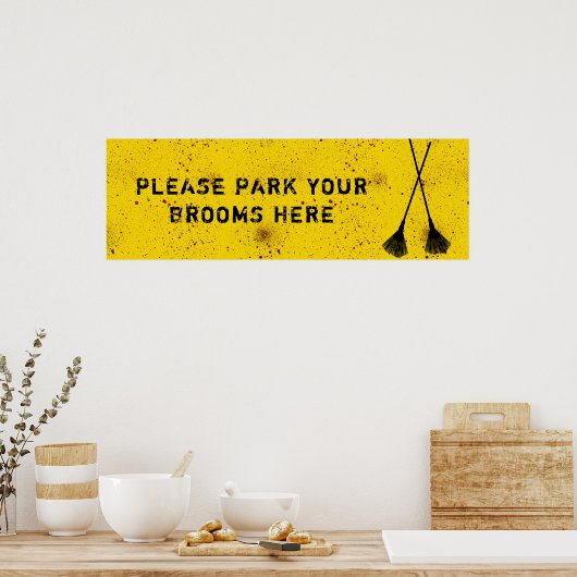 Halloween blutgeplättetes Zimmer Parkplakat Poster (Küche)