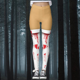 Halloween Blutplättchendes Nurse-Strumpf Leggings