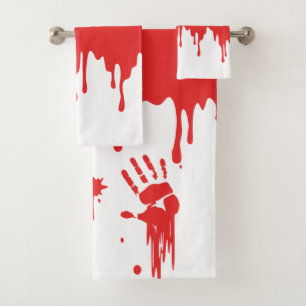 Halloween Bluttropfen Badhandtuch Set
