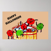 HALLOWEEN BOBING FÜR ÄPFEL PARTY POSTER (Vorne)