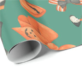 Halloween-Bogen in Orange und Schwarz Geschenkpapier (Rolleneckpunkt)