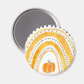 Halloween Boho Rainbow & Pumpkin Pattern Magnet (Vorderseite/Rückseite)