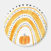 Halloween Boho Rainbow & Pumpkin Pattern Magnet (Vorne)