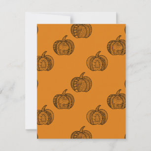 Halloween boho Zentangle® inspirierte Kürbis Herbs Feiertagskarte