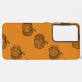 Halloween boho Zentangle ® inspirierter Kürbisherb Samsung Galaxy Hülle (Rückseite (Horizontal))