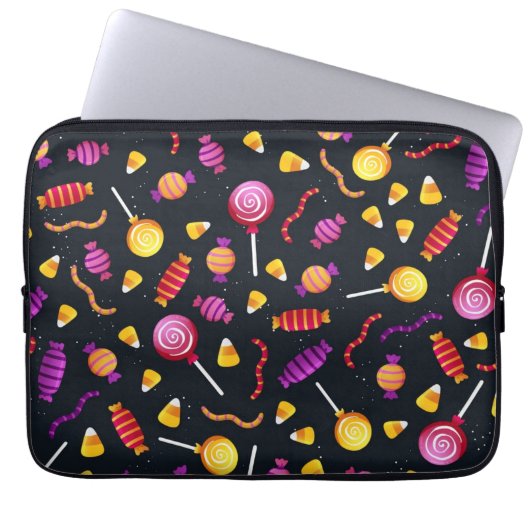 Halloween-Bonbmuster Laptopschutzhülle (Vorderseite)
