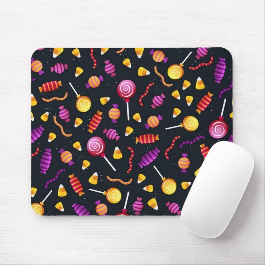 Halloween-Bonbmuster Mousepad (Mit Mouse)