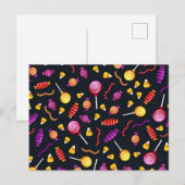 Halloween-Bonbmuster Postkarte (Vorne/Hinten)