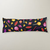 Halloween-Bonbmuster Seitenschläferkissen (Rückseite)