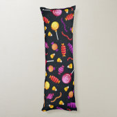 Halloween-Bonbmuster Seitenschläferkissen (Rückseite (Vertikal))