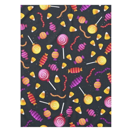 Halloween-Bonbmuster Tischdecke (Vorderseite)