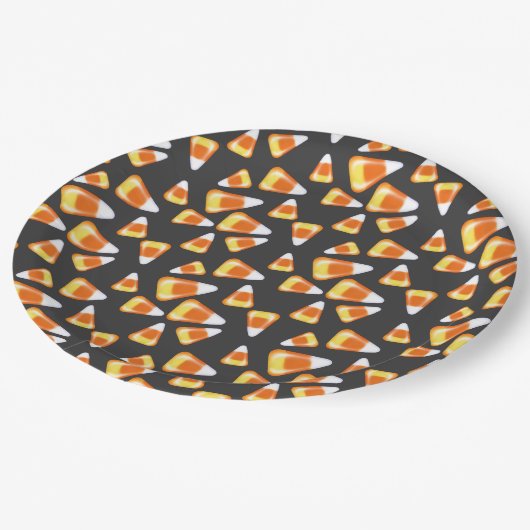 Halloween-Bonbons, lustige Leckereien mit Süßigkei Pappteller (Schrägansicht)