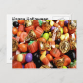 Halloween-Bonbons Postkarte (Vorne/Hinten)