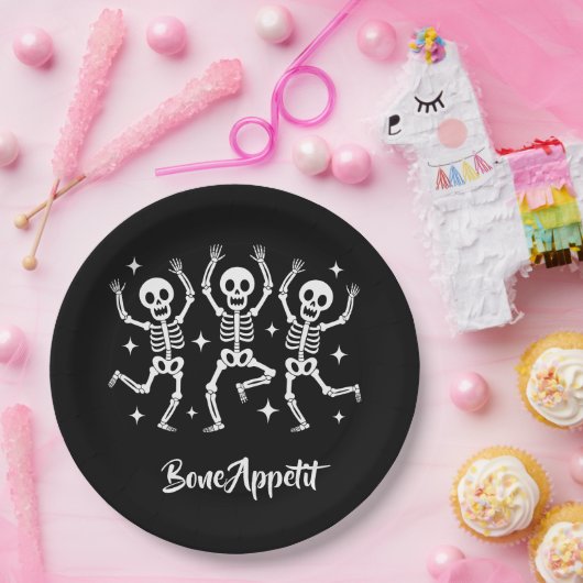 Halloween Bone Appetit Pappteller (Party)