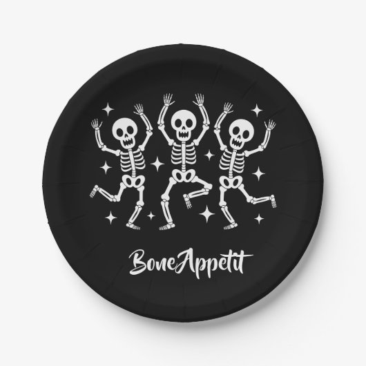 Halloween Bone Appetit Pappteller (Vorderseite)