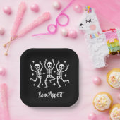 Halloween Bone Appetit Pappteller (Party)