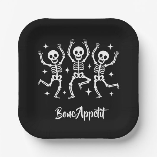 Halloween Bone Appetit Pappteller (Vorderseite)