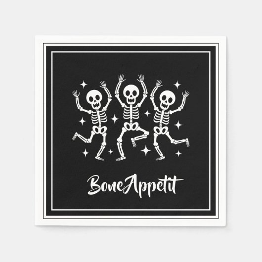 Halloween Bone Appetit Serviette (Vorderseite)
