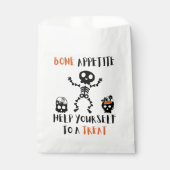 Halloween Bone Appetit Skelett Bonbons Tasche Geschenktütchen (Vorderseite)