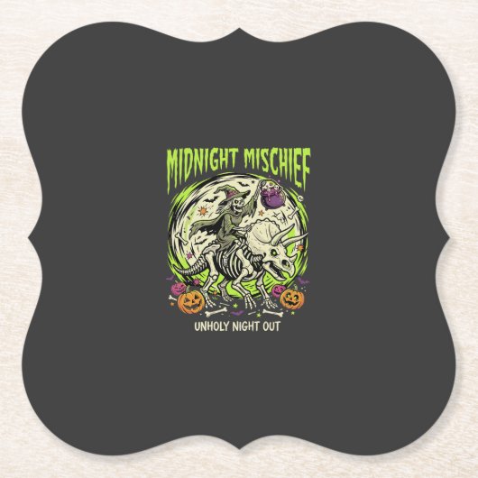 Halloween Bone Rider Unfug Untersetzer (Vorderseite)