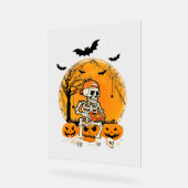 Halloween BonePumpkin Acrylschild (Winkel)