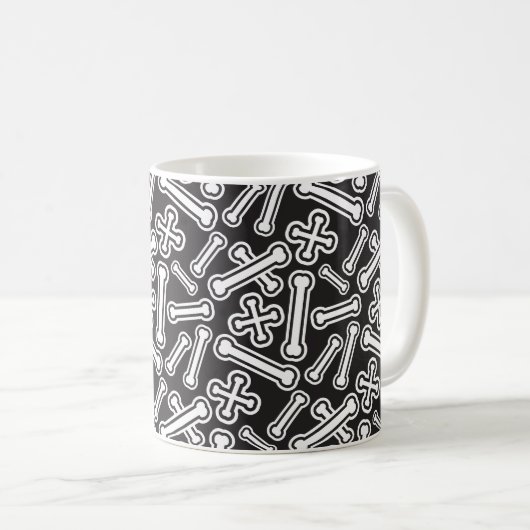 Halloween Bones Pattern Kaffeetasse (VorderseiteRechts)