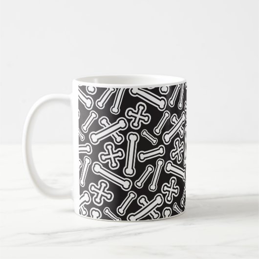Halloween Bones Pattern Kaffeetasse (Links)