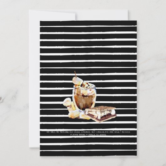 Halloween-Bonfire-Sleepover-Party Einladung (Rückseite)