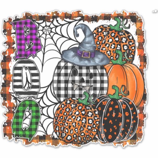 Halloween Boo          Aufkleber (Vorderseite)