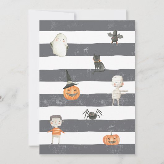 Halloween Boo Bash Einladung Kostüm Party-Spooky (Rückseite)