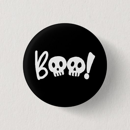 Halloween Boo Beängstigend Button (Vorderseite)