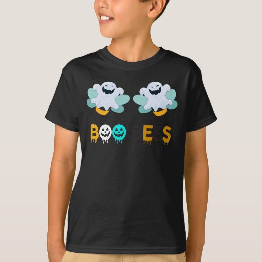 Halloween Boo Bees Ghost Matching Paare Familie F T-Shirt (Vorderseite)